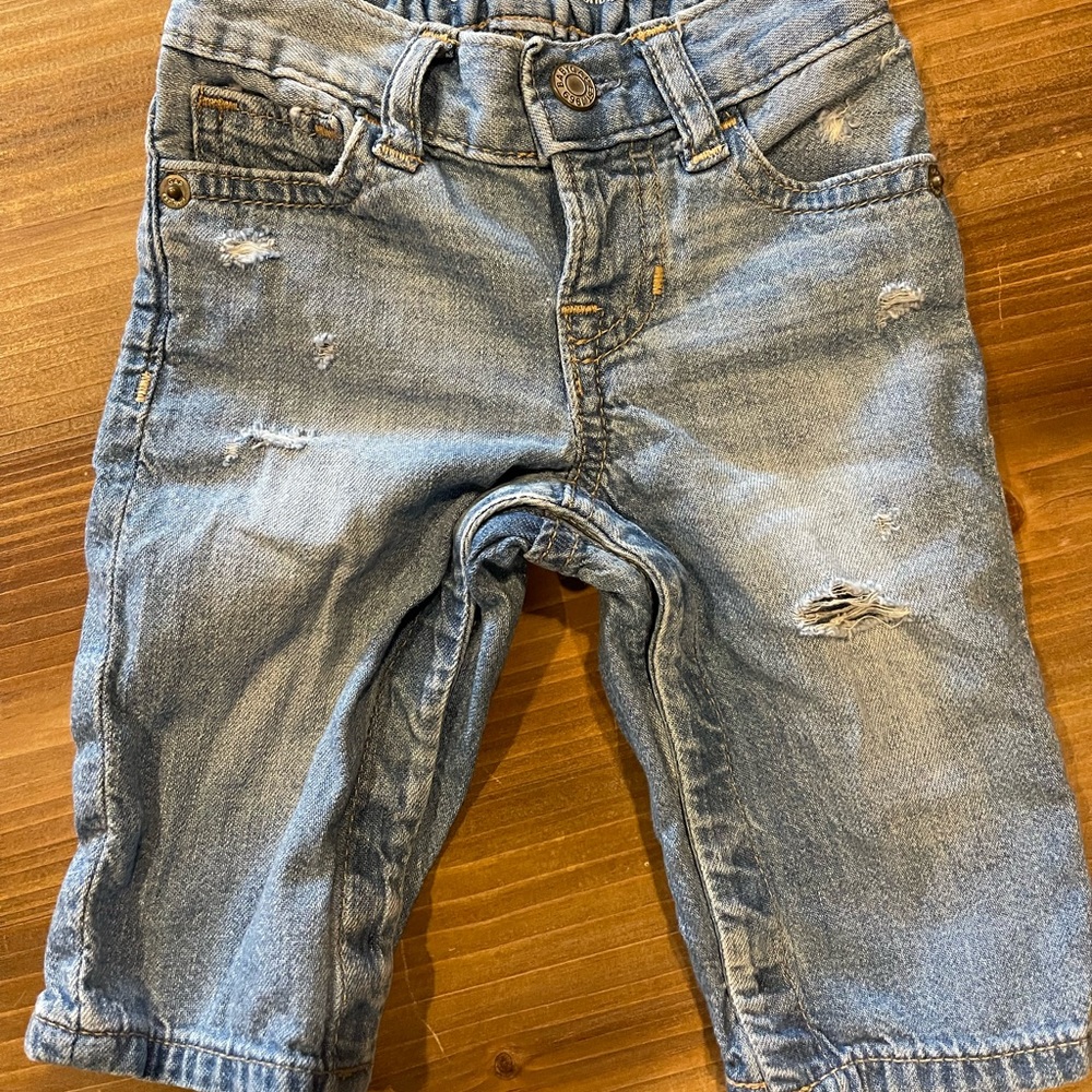 Baby Girl GAP 3-6 Months Denim with some stylish rips! Smoke Free Home!
